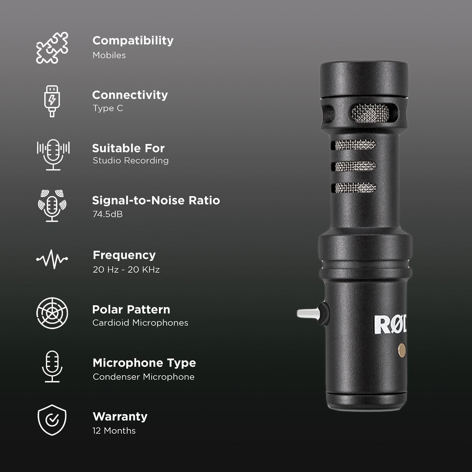 Buy RODE VideoMic Me-C Type C Wired Microphone with Broadcast